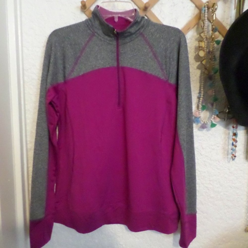 Women's Tek Gear DryTek 1/4 Zip Pullover Sz L
